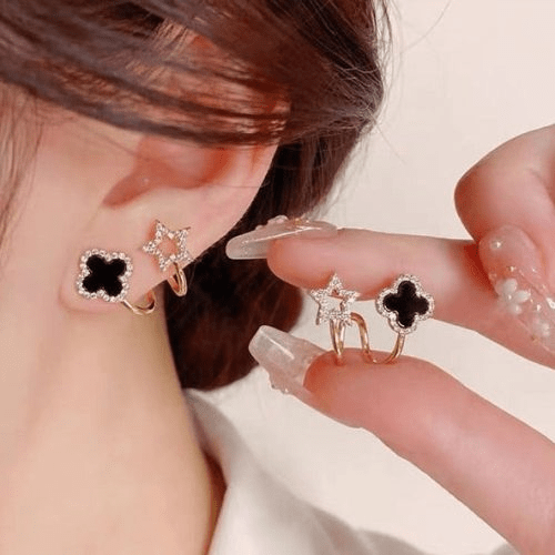 Lucky Charm Four-Leaf Clover Chic Earrings