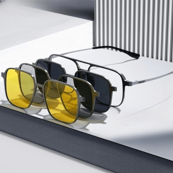 Pure Titanium Magnetic Clip-On Glasses
