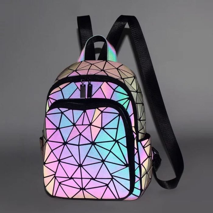 Rainbow Rise Luminous Holographic Backpack