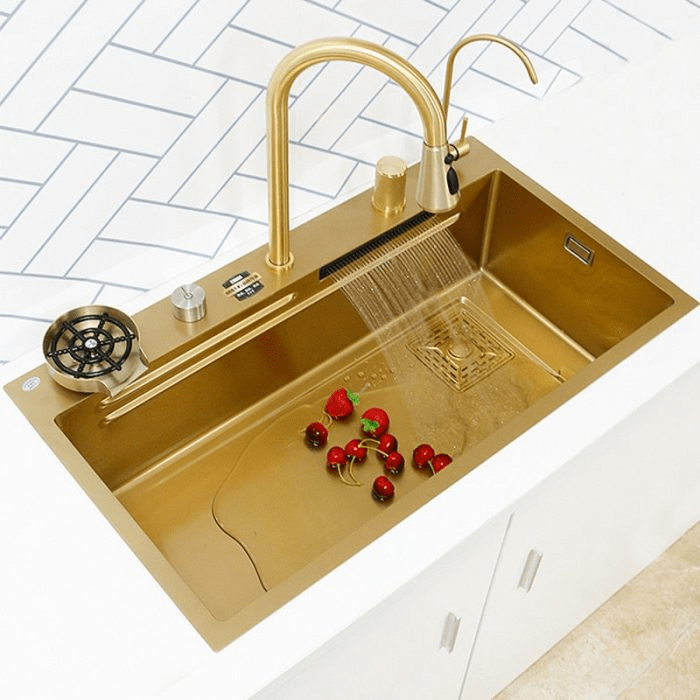 Gold Stream Multifunctional Waterfall Kitchen Sink