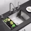 Infinity Edge Steel Artisanal Brushed Kitchen Sink