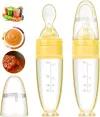 Set of 2/4 Silicone Baby Spoons with Stand Base