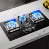 Natural Gas Fierce Fire 3 Dual-Use Stoves Table Kitchen Gas Hob Gas Stove 3 Stoves Household Liquefied Gas Embedded Gas Stove