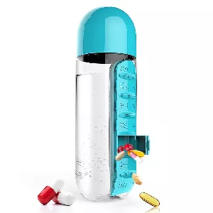 Water Bottle Daily Pill Organizer