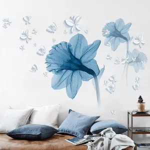 Modern Blossom Lotus Self-Adhesive Wall Sticker