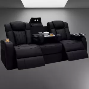Leather Electric Power Reclining Cinema Sofa