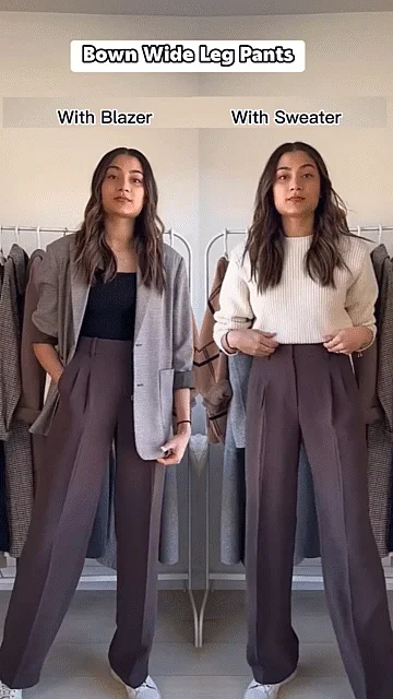 #1120 - HIGH WAIST TAILORED WIDE LEG PANTS