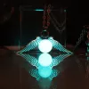 #082 - Creative Eagle Wings Feather Glowing Ball Necklace