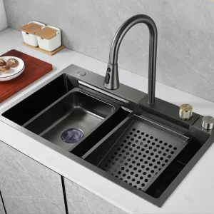 Elegant Stainless Steel Waterfall Kitchen SinkCP