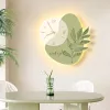 #2973 - Elegant Leaf LED Silent Wall Clock