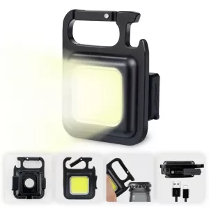 Mini Magnetic Pocket Keychain Flashlight