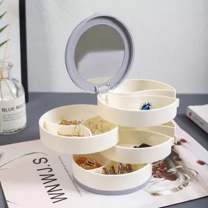 Multi-Layer Rotating Jewelry Organizer Storage