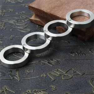 Stainless Steel Self-Defense Rotatable Foldable Ring⁠ ⁠