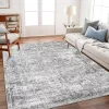 5x7 Washable Area Rug Gray Vintage Rug Traditional Floor Cover
