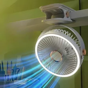 Multi-Angle Outdoor Clip-On Rechargeable Cooling Fan⁠