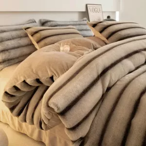 Soft Dream Furry Velvet Comforter Bedding Set