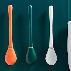 Wall Mounted Soft Silicone Toilet Brush