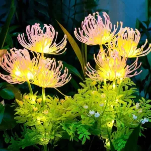 Soft Pink Glow Solar LED Flower Garden Light⁠