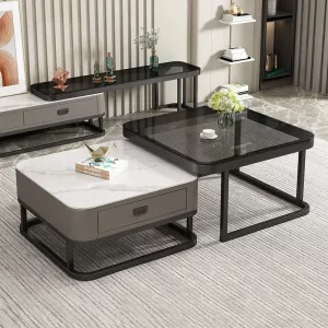 Nordic Nested Dual-Layer Elegant Coffee Table