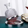 #2965 - Elegant Crystal Spinning Glass Wine Decanter