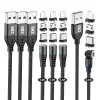 Magnetic Charging Cable 4 Pack- (6.6ft/6.6ft/3.3ft/3.3ft) 360&deg; 3-in-1