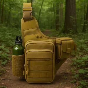 Multi-Pocket Crossbody Compact Hiking Chest Bag