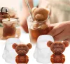 3D Teddy Bear Ice Silicone Molds Ice Cube Trays Mold Silicone Animal Mold Soap Candle Mold Ice Cube for Coffee Milk