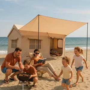 Inflatable Built-in Sunroof Beach Camping House