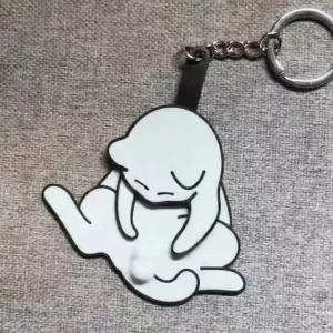 Playful Cat Quirky Keychain