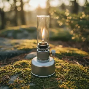 Mini Gas Flame Torch Table Lamp