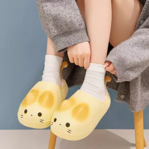 Furry Cat Home Slippers