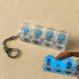 Mechanical Cube Click Fidget Keychain