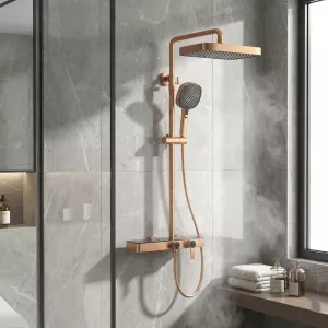 Golden Mist Dual-Mode Rainfall Shower Set