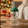 Bear Glass Cup with Straw Bearista 20oz