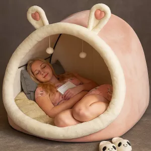 Rabbit Nest Comfy Plush Lazy House Tent