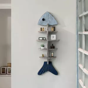 Nordic Fish Wooden Shelf