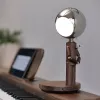 #2883 - Lunar Robot Astronaut Wooden Table Lamp