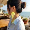 Dancing Jellyfish Long Tassel Earrings