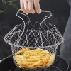 #55 - Multifunctional Foldable Steam Fry Cooking Mesh Strainer
