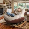 Italian Wood Soft Comfy Rocking Chair