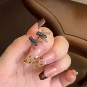 Realistic Fly Abstract Earrings