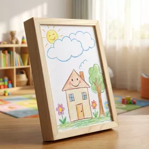 Story Maker Wooden Kids Drawing Display Frame