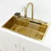 #108 - Gold Stream Multifunctional Waterfall Kitchen Sink