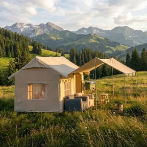 Inflatable Built-in Sunroof Beach Camping House