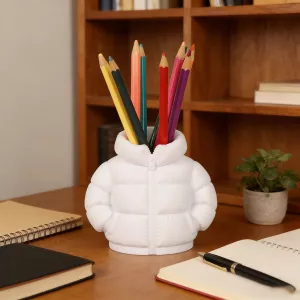 Mini Puffer Jacket Pen Holder