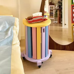 Stackable Rainbow Wooden Chair Table