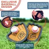 Toss and Catch Ball Game Set - Easy to Use Sticky Balls &amp; Beginner Baseball Training Glove
