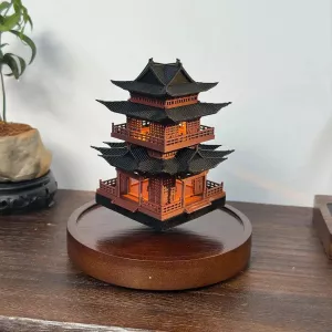 Levitating Pagoda Architectural Desk Decor