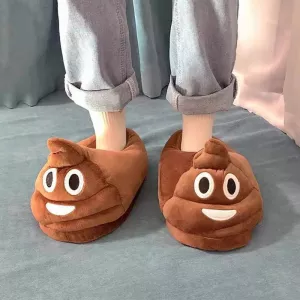 Funny Poop Warm Plush Slippers