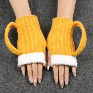 Bottoms Up Winter Fingerless Gloves